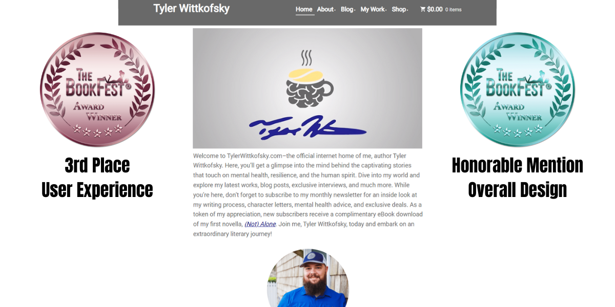 Tyler Wittkofsky Clinches Awards for Website Design and User Experience at The BookFest® Awards Spring 2024